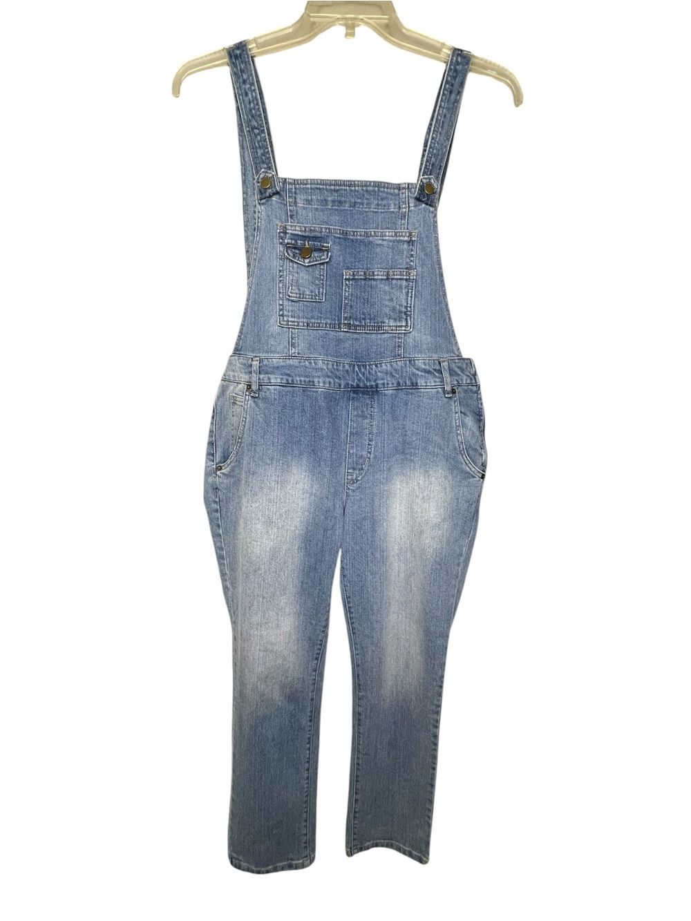 ABS Allen Schwartz Light Blue Denim Overalls Sz M